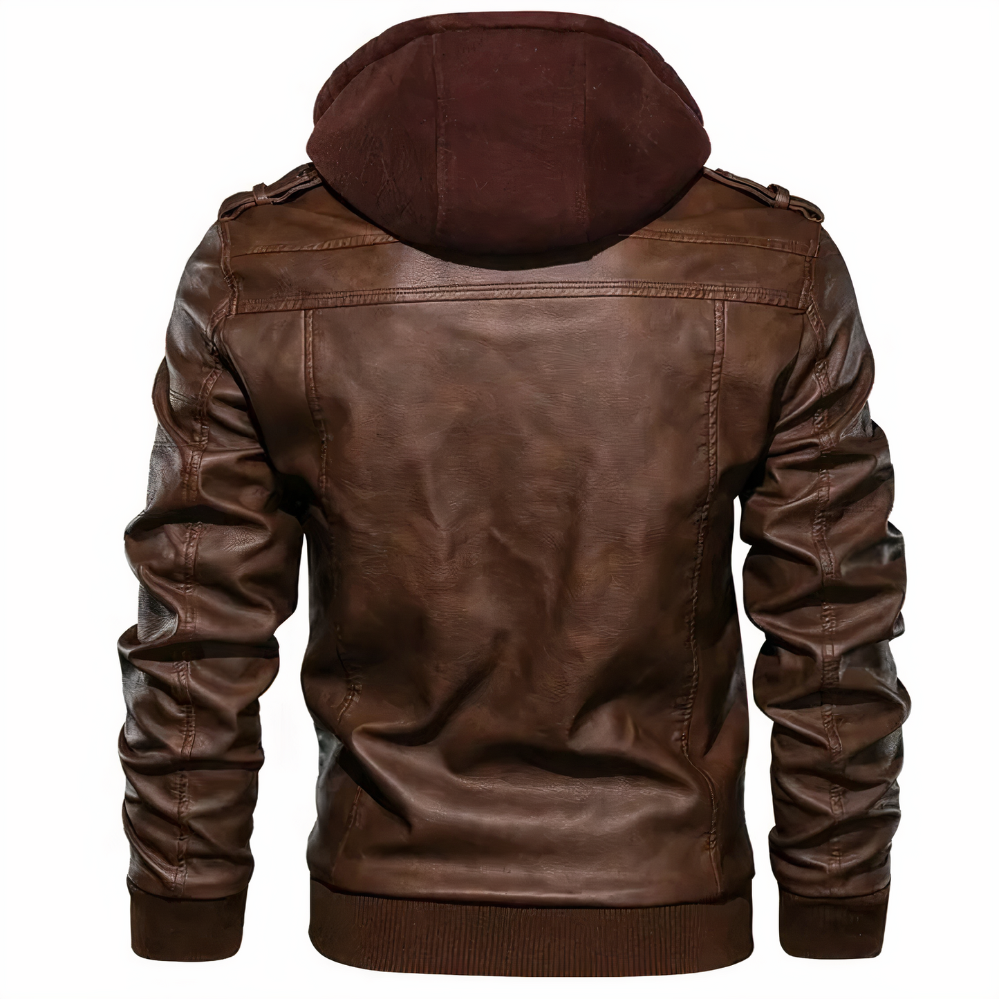 Grant - Stylish Leather Jacket with Hood