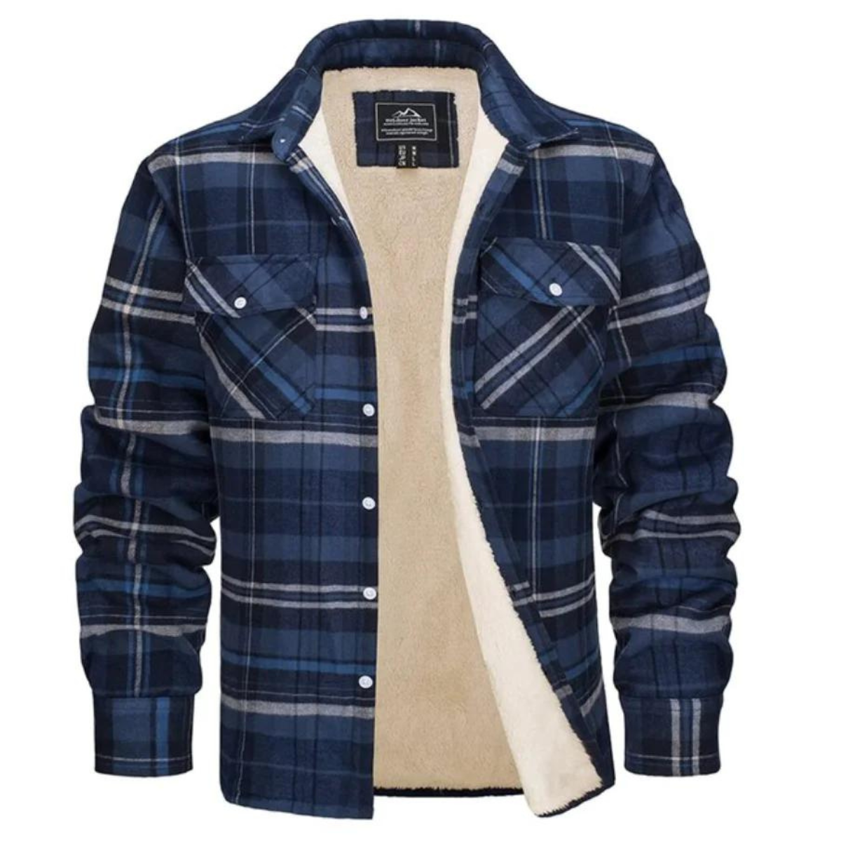 Evans - Fleece-lined Plaid Jacket