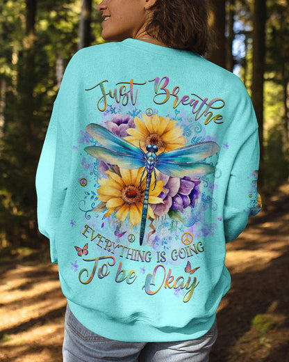 JUST BREATHE DRAGONFLY ALL OVER PRINT